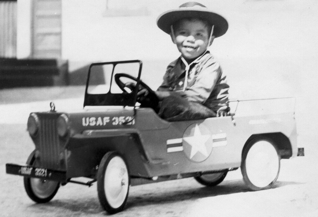 Gilbert in the Jeep