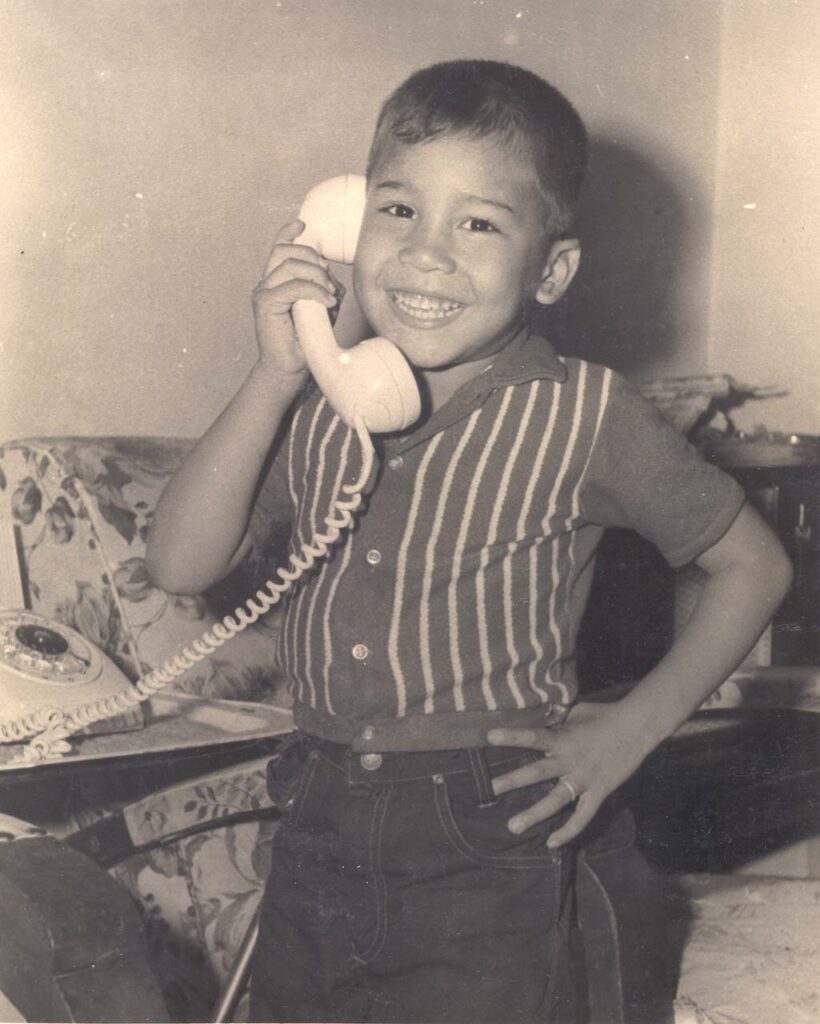 Johnny Jr on the Telephone
