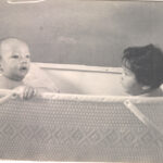 Greg and Johnny Jr in the Crib