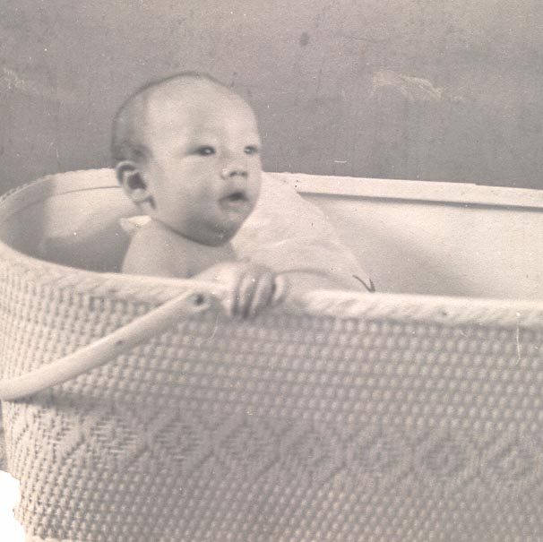 Greg in Crib